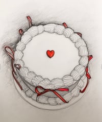 Valentine’s Day cake - pink and white