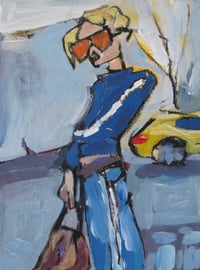 6" X 8" PRINT of 'Blue Tracksuit, Yellow Taxi'