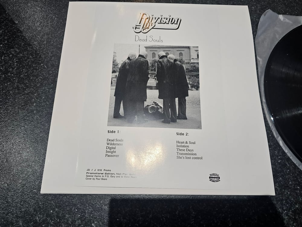 Image of JOY DIVISION DEAD SOULS RARE TEST PRESSING LP