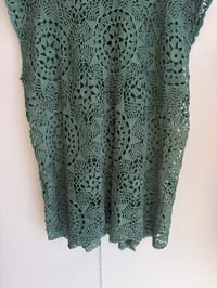 Image 6 of Crochet green vest (m-xl)