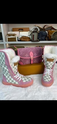 Image 3 of LV Pink Furr Boots