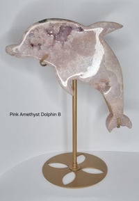 Image 2 of Pink Amethyst Statement Dolphins 