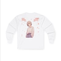 Image 2 of Anime Sakura Long Sleeve T-Shirt – “Bloom in Your Own Time” Unisex Graphic Tee