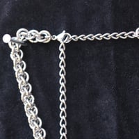 Image 2 of Stainless steel chainmail neck chain with moving star pendant.