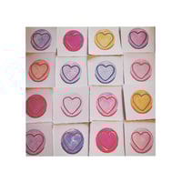 Image 2 of Bespoke hand printed linocut love heart print