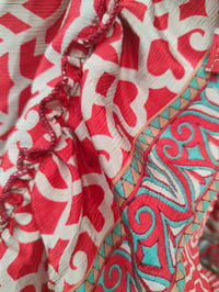 Image 2 of Pasha Co ord set top and frill wrap skirt - Red