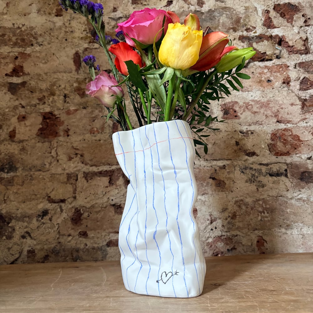 Image of Crunched Paper Vase 