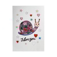 Image 1 of I Love You Snail Valentine's Card