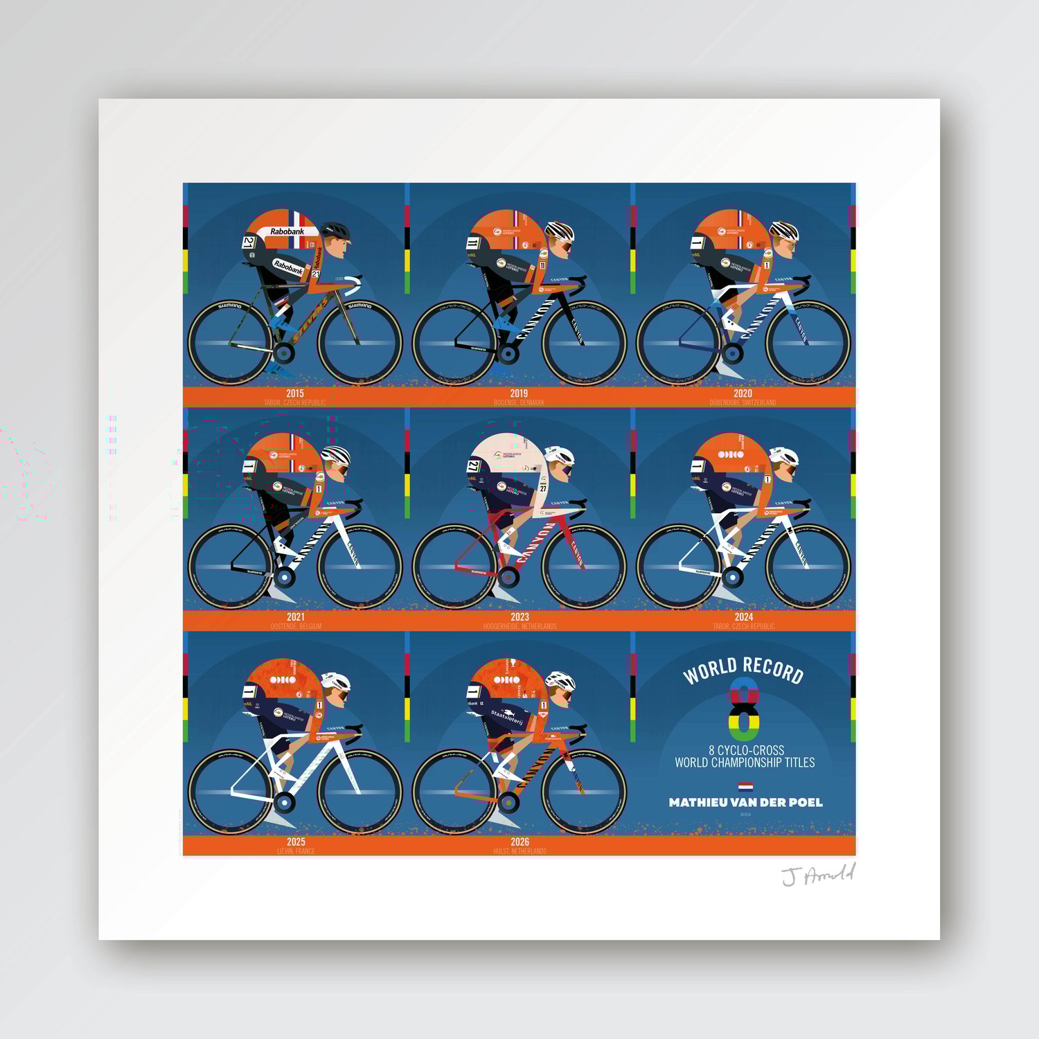 MVDP - 8 cyclo-cross World Championship titles