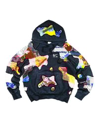 Image 1 of Re-worked 1 of 1 Nike  Batik Flow Patchworks Hoodie size L