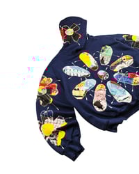 Image 2 of Re-worked 1 of 1 Midnight Sun Batik Patchworks Hoodie Size L