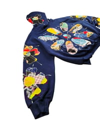 Image 4 of Re-worked 1 of 1 Midnight Sun Batik Patchworks Hoodie Size L