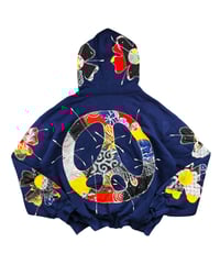 Image 9 of Re-worked 1 of 1 Midnight Sun Batik Patchworks Hoodie Size L