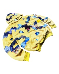 Image 4 of Re-worked 1 of 1 Cracky Batik Patchworks Hoodie Size M