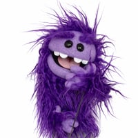 The CHOMPER Critter Monster Puppet in Shag Dark Purple