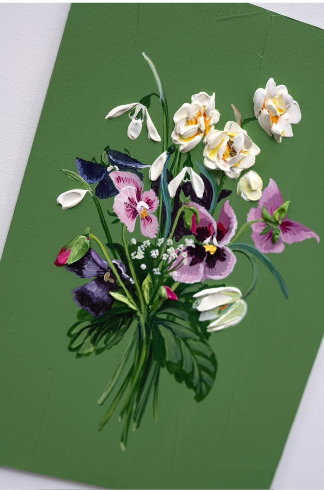 Image of Spring Posy On Green II