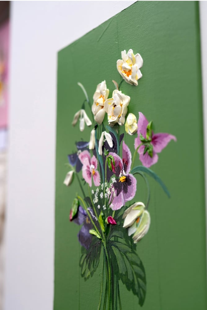 Image of Spring Posy On Green II