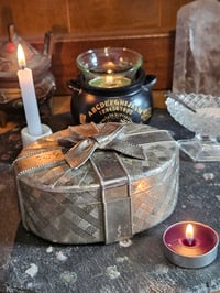 Image 1 of Altar Box for Manifesting, Charging, Spellwork and Intention Setting - Metal with Bow