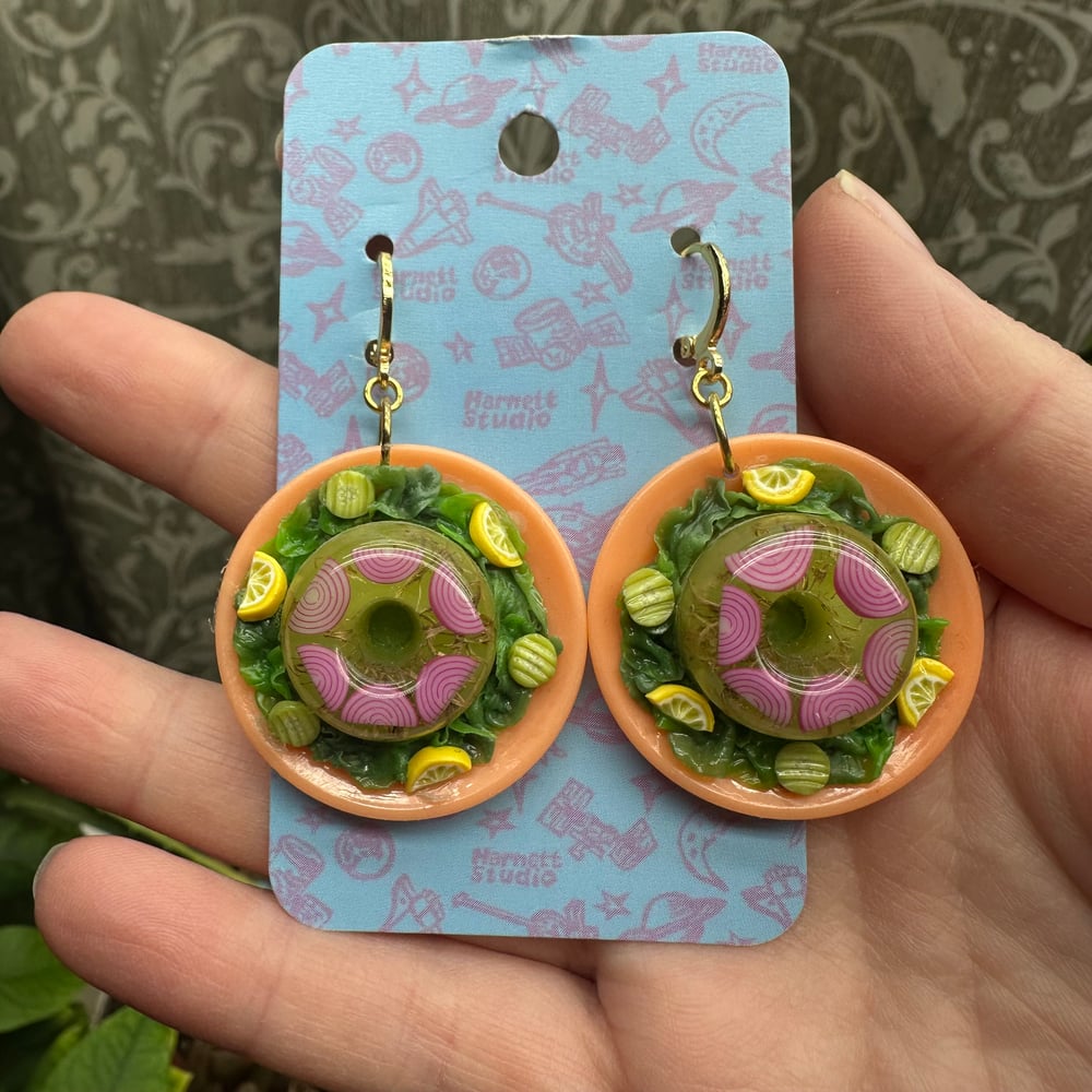 Image of Red Onions Gelatin Earrings