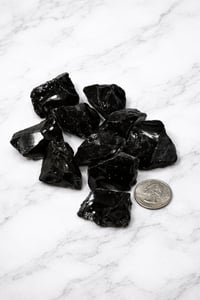 Raw Black Obsidian