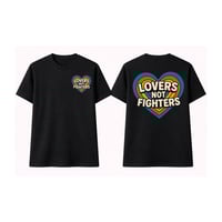  Artsy Lovers Not Fighters Tee