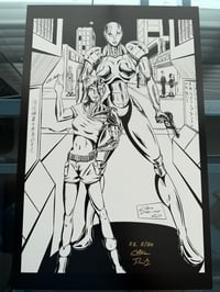 Image 2 of Helena and ASTRID | Nomad Star | Cyberpunk Duo 11x17 (F.E. SIGNED)
