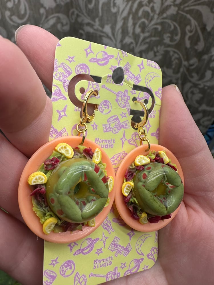 Image of Pickles over Olives Gelatin Earrings