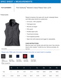 Image 2 of ROE 9 LTC Embroidered Fleece Vest