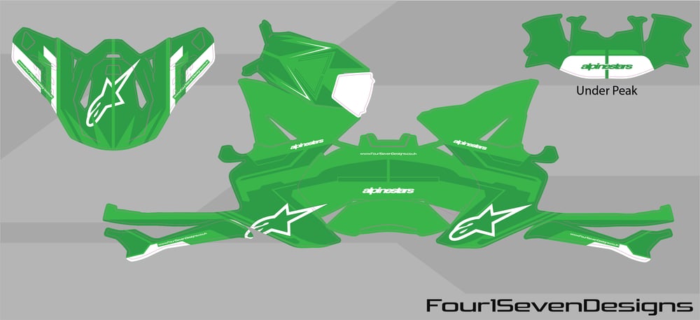 Image of Alpinestar SM10 Action2 ECE Green DGreen
