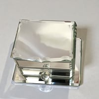 Image 11 of Boîte à bijoux en verre miroir Art Déco vintage avec tiroir des années 1940.