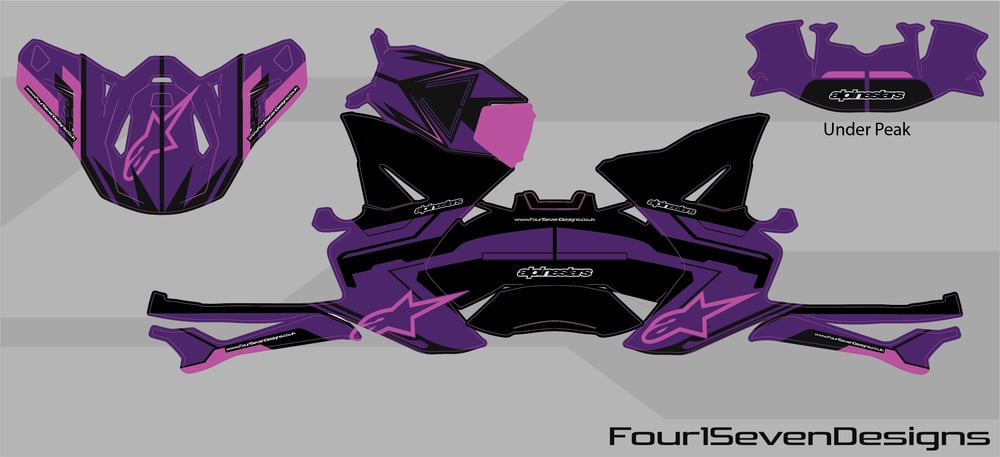 Image of Alpinestar SM10 Action2 ECE Purp Pink