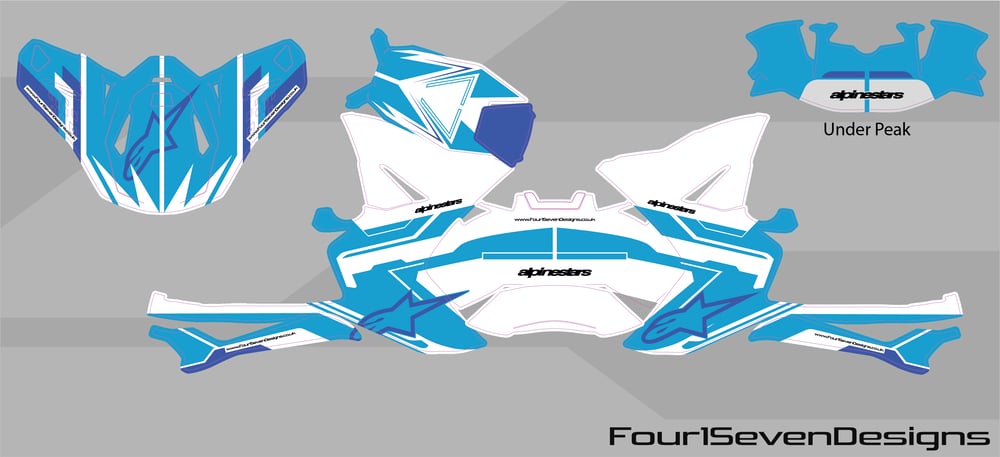 Image of Alpinestar SM10 Action2 ECE White LBlue