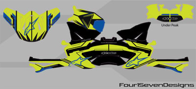 Image of Alpinestar SM10 Action2 ECE Yellow Blue