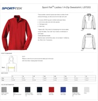 Image 2 of ROE 9 LTC 1/4 Zip Sweatshirt Ladies
