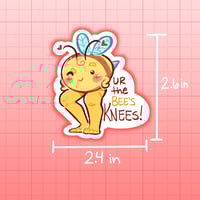 Image 3 of Bees Knees Valentine's Day Sticker