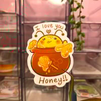 Image 1 of I Love You Honey Bee Valentine's Day Sticker