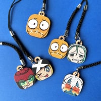 Wood Square Charms- MINI