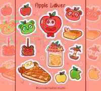 Apple Lover Panda Sticker Sheet