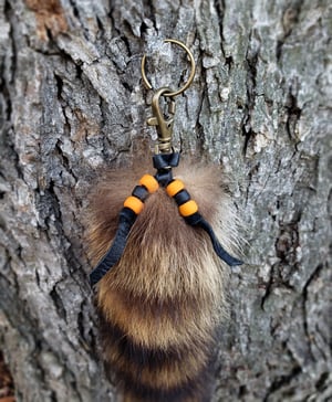 Image of Raccoon Tail Keychain
