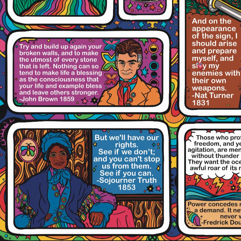 Image of Our Abolitionist Ancestors Sticker Sheet & Sticker Pack 