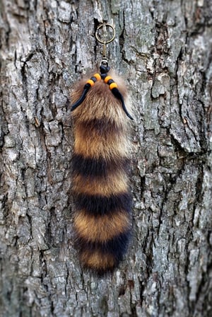 Image of Raccoon Tail Keychain