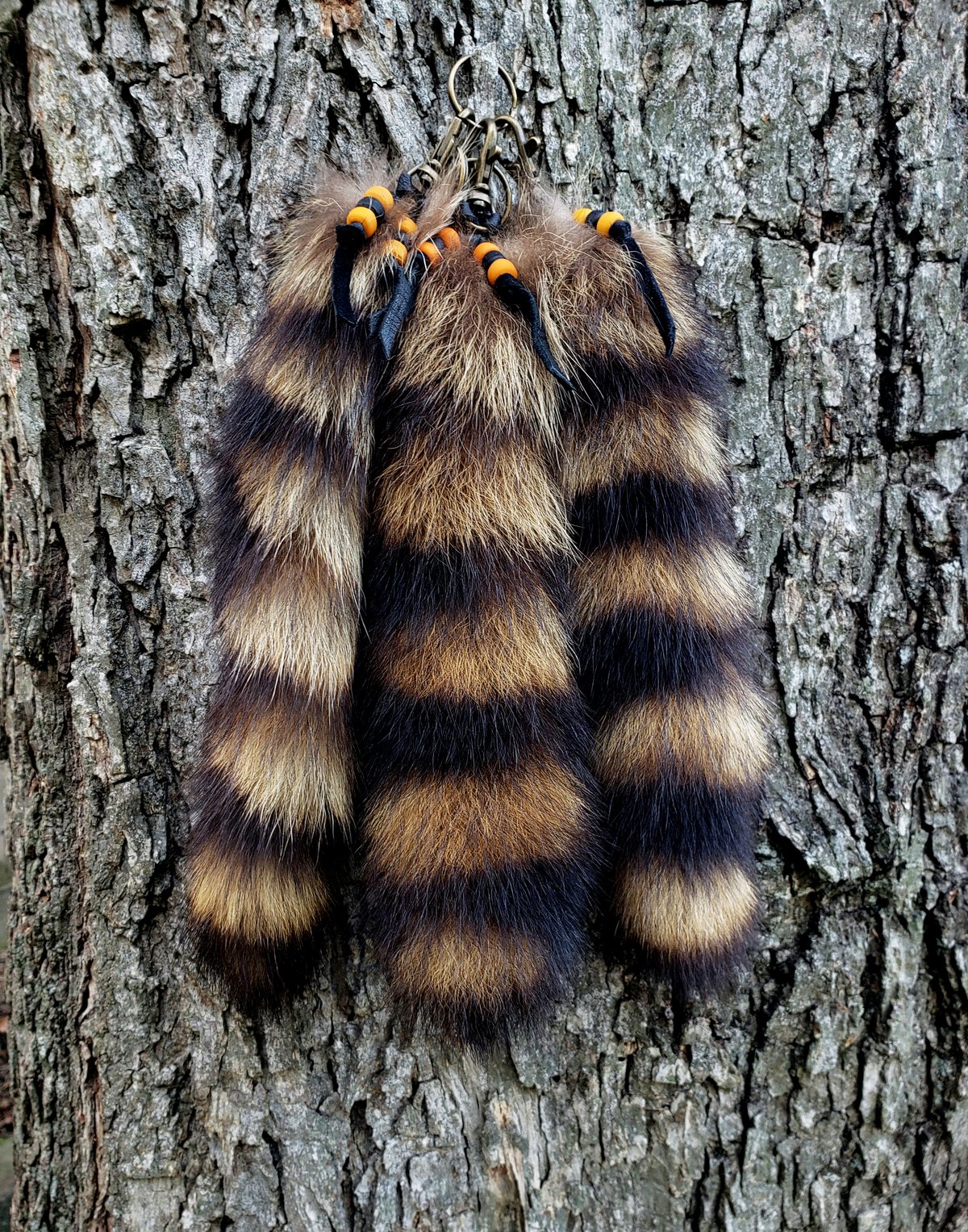 Image of Raccoon Tail Keychain