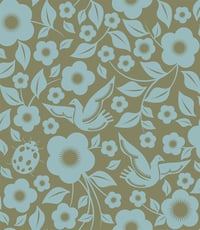 Image 3 of Folk Rock Wallpaper - Powder Blue
