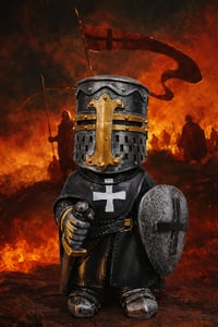 Image 1 of 👑The Armored Kingdom Peacekeeper Knight Collectible-Crusader Style-Hand Painted-Medieval Decor