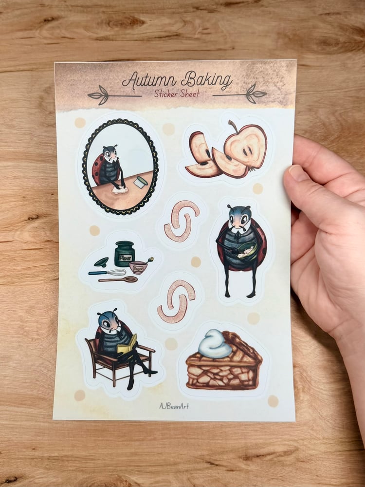 Image of Autumn Baking Vinyl Sticker Sheet