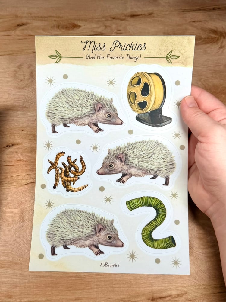 Image of Miss Prickles Vinyl Sticker Sheet