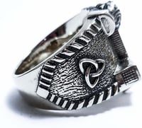 Image 3 of 👑The Armored Kingdom Thor’s Hammer Godforge Ring-Scratch Resistant-Exclusive-Rust Proof-Viking