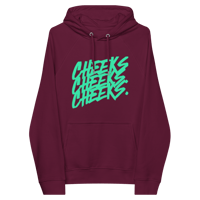 Image 4 of Burgundy “CHEEKS” Hoodie by Salonee Outerwear