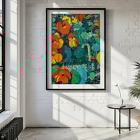 Image 2 of Hilary Pecis - Nasturtiums, Giclee Print, Contemporary Art Poster, Flowers Blossom Wall Decor