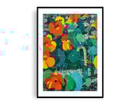Image 1 of Hilary Pecis - Nasturtiums, Giclee Print, Contemporary Art Poster, Flowers Blossom Wall Decor